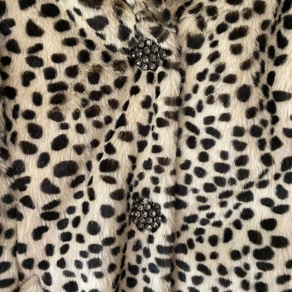 Leopard Print Snap Closure Faux Fur Jacket - Picture 4 of 10